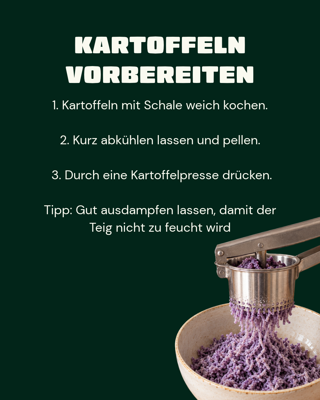 Violette Gnocchi mit Salbeibutter und Parmesan