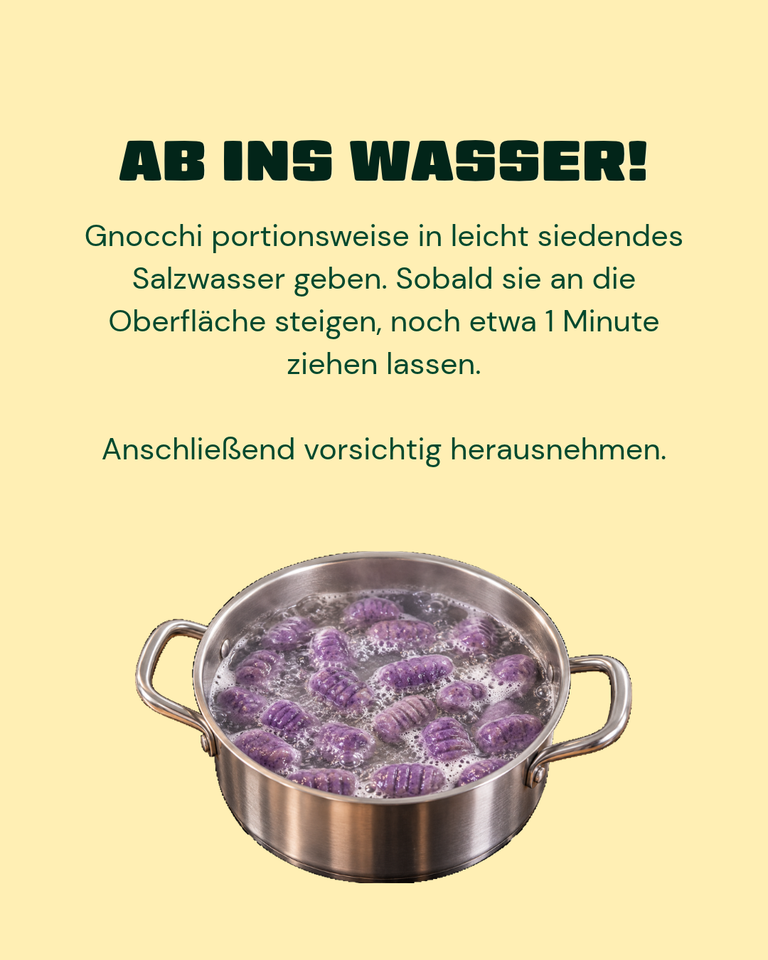 Violette Gnocchi mit Salbeibutter und Parmesan