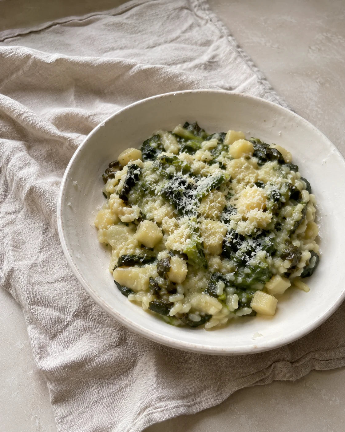 Mangold-Risotto mit Pastinaken